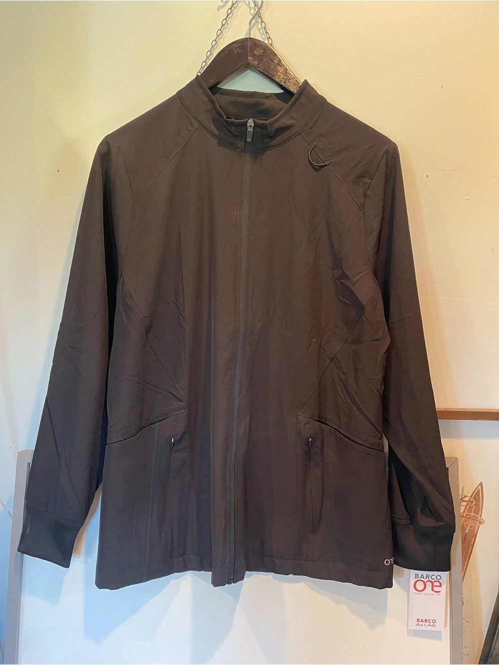 Barco Uniforms Women’s  Black Zip-Front Scrub Jacket
